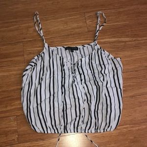 Kendall and Kylie Stripped Crop Top